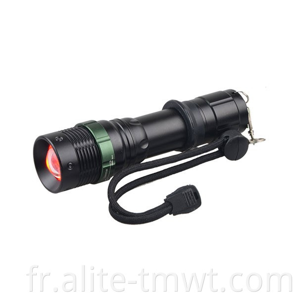 3W 625 nm Fire de feu à long terme Emergencyd LED lampe de poche LEMPILLE NIGHT